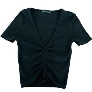 Zara Crop Top Black Size Small